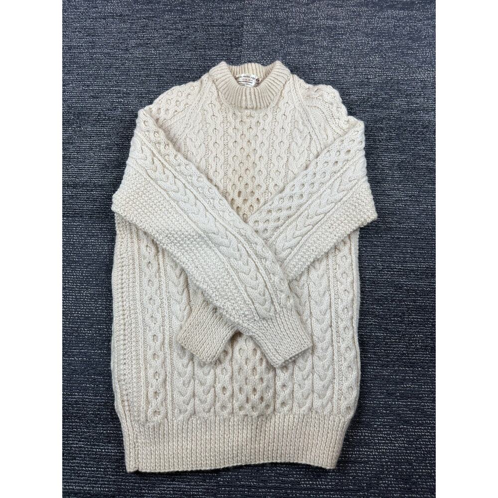 VTG Blarney Woolen Mills Ireland 100% Wool Fishermens Sweater Mens Medium